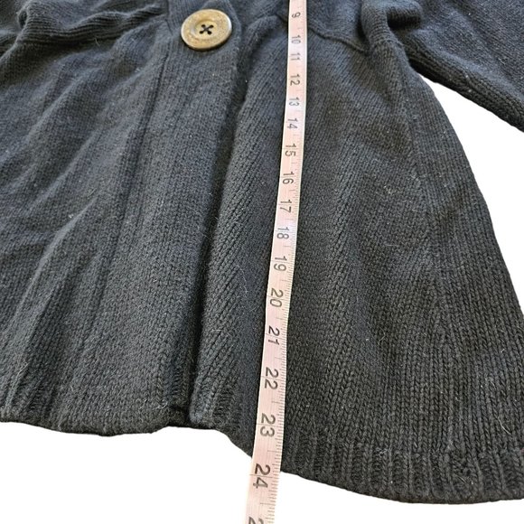 Autumn Cashmere Sweater Cardigan Black Cashmere Button Detail sz S - Picture 5 of 11